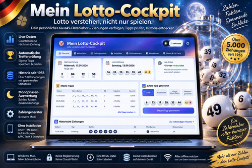 Lotto cockpit aus 49 - lotto, |