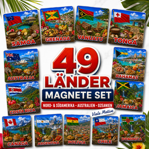 Länder magnete set - länder, nord