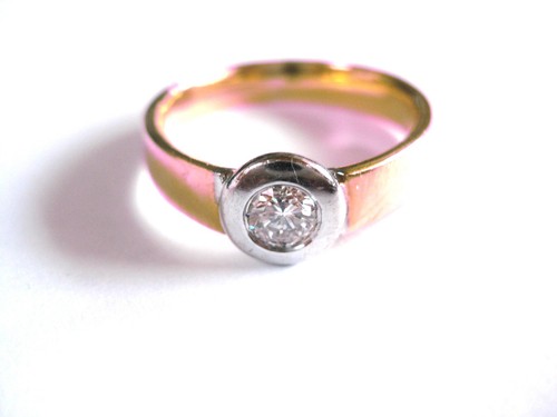 Ring gold 750 bicolor mit - ring,